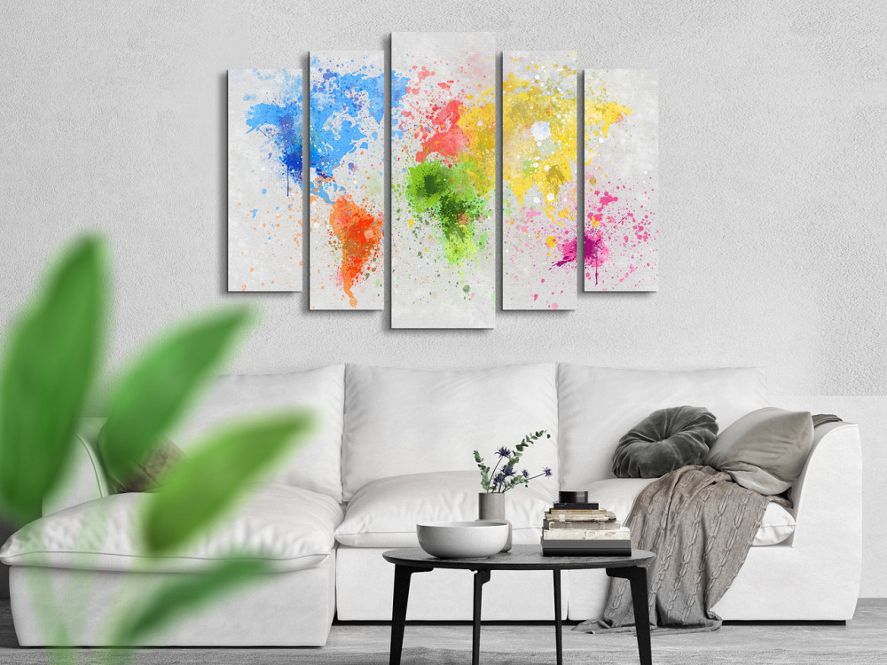 Модульна картина Абстракція Карта світу Art-279_5 ( 80х118см ) Київ - фото 2