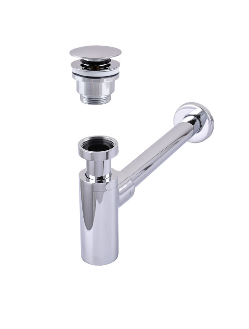 Сифон латунь з донним клапаном Globus Lux GSB-32-125-04A Тернопіль - фото 1