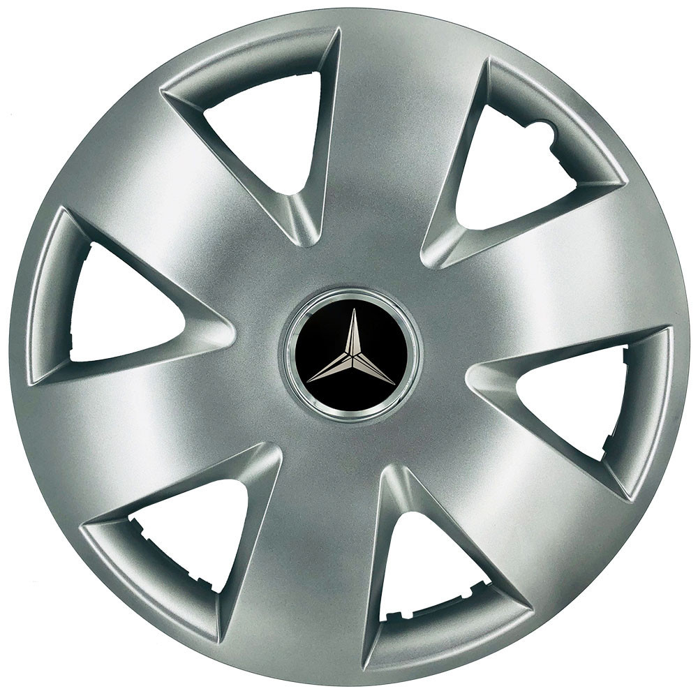 Автомобильные модельные колпаки R15 Mercedes-Benz 308 4шт, SJS, серебряные Киев - изображение 1