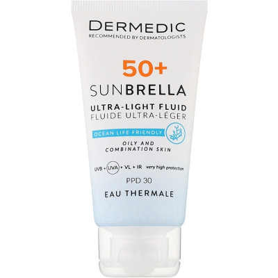 Средство от загара Dermedic Sunbrella Ультралегкий защитный флюид SPF 50+ Для жирной и комбинированной кожи 40 мл (5901643177560) Винница - изображение 2