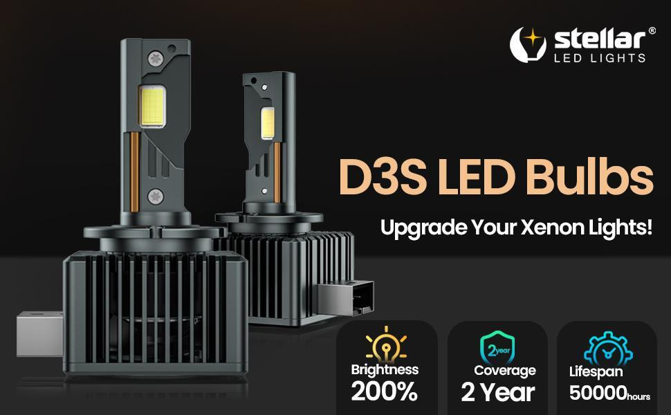 LED автолампа D3S STELLAR D серии 70W 4400Lm 6000K CANBUS гарантия 24 мес Вінниця - фото 2