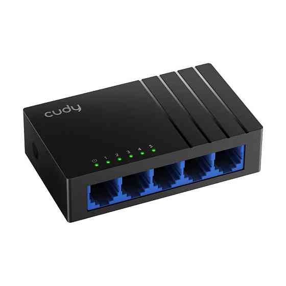 Комутатор Cudy GS105D некерований гігабітний 5-портовий Чорний Вінниця