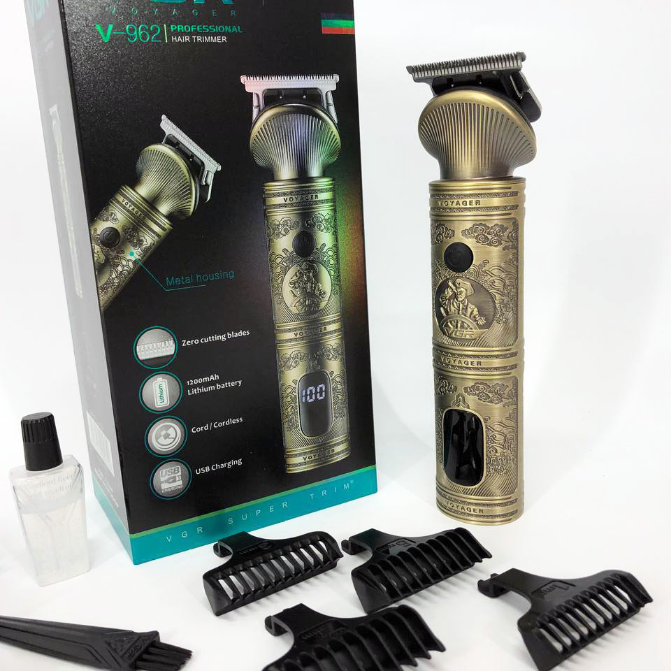 Акумуляторний універсальний тример для стрижки VGR V-962, Машинка для стрижки з безліччю насадок PL-44 Івано-Франківськ - фото 4