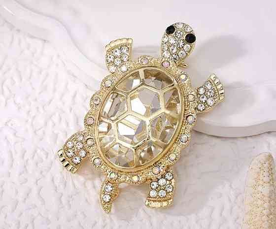 Брошка "Черепашка" Білий (0225) Сміла
