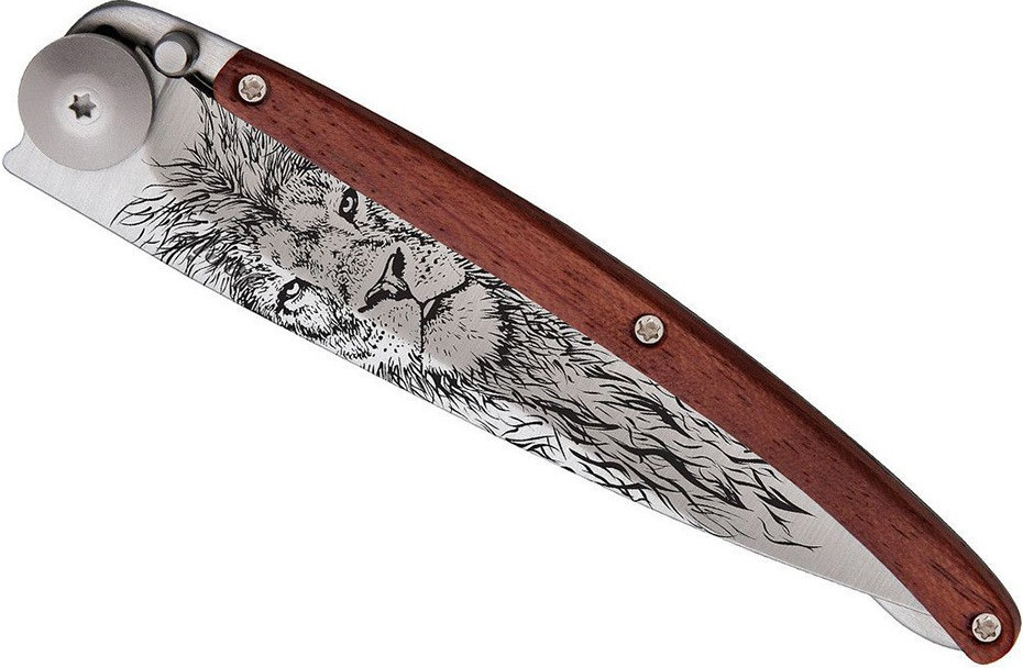 Универсальный Складной Нож с лазерной гравировкой Льва Deejo 