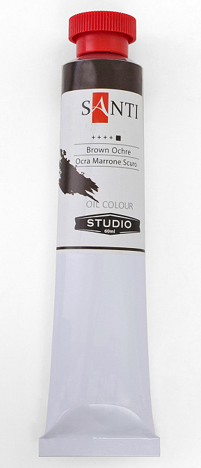 Фарба олійна "Santi Studio"  60мл №203 351057 Охра коричневая темная, шт Київ - фото 1