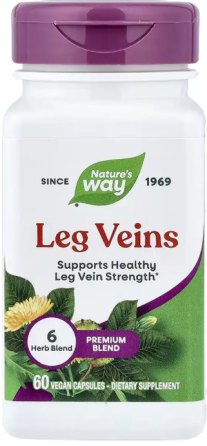 Підтримка у разі варикозу ніг Natures Wey Leg Veins Premium Blend 60 розт капс Київ