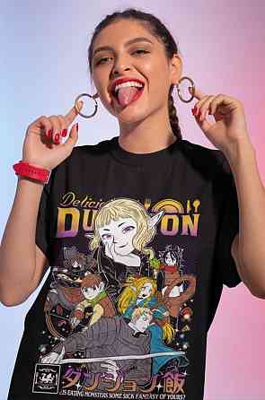 Футболка для мальчика аниме Сенсхи Сенсхи Фоод Деликиоус оверсайз (рост от 165 до 180 ) Черний AnimeJ1148m Днепр