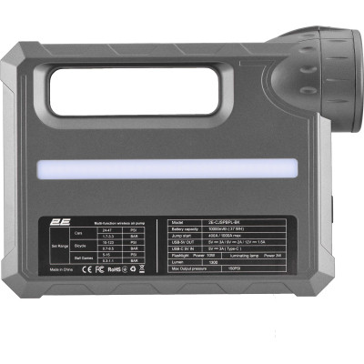 Пуско зарядний пристрій 2E Pitman з автомобільним компресором та ліхтарем, 10000 mAh/37Wh, 400 А, 1xUSB/2.4 A (2E-CJSPBPL-BK) Вінниця - фото 11