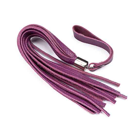 Флоггер из натуральной кожи Flirty Soft Leather - Violet, BM-00024 Sex Aura Киев