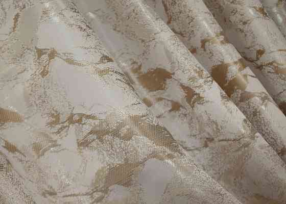 Комплект готовых штор VR-Textil Жаккард Мрамор Al3 № 1595ш Айвори с бежевым 145х270 см 2 шт (33-0459) Киев