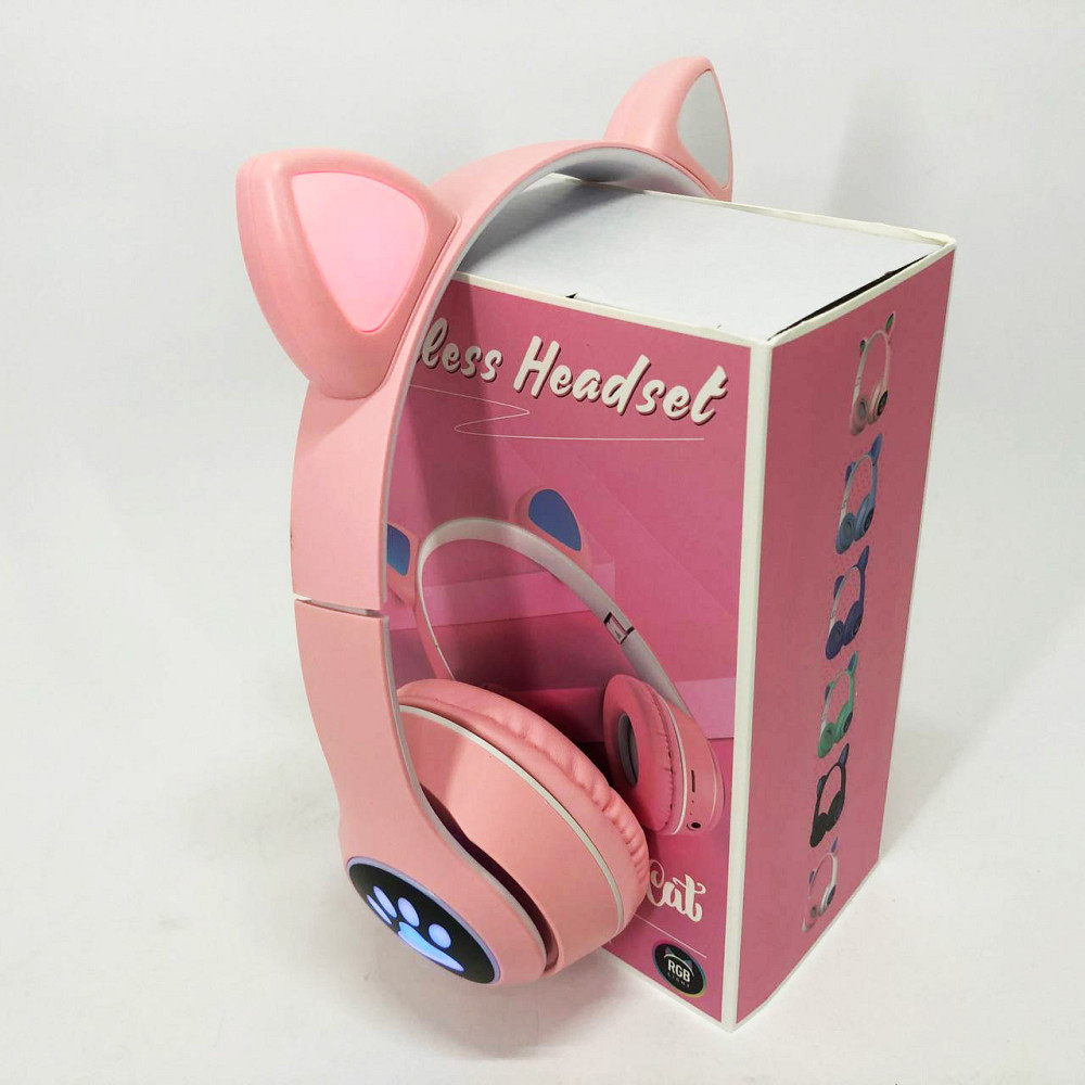Наушники с кошачьими ушками с микрофоном Cat VZV 23M Наушники ушками и подсветкой cat IM-30 Львов - изображение 4