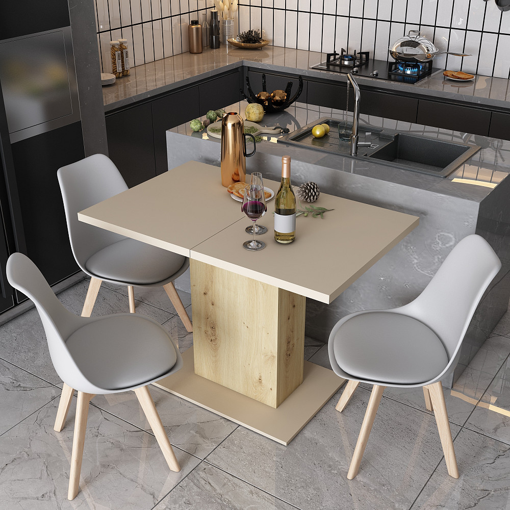 Стіл на кухню Doros Бостон 150х70х79 см Кашемір/Дуб артизан (DRS-011468) Львів - фото 1