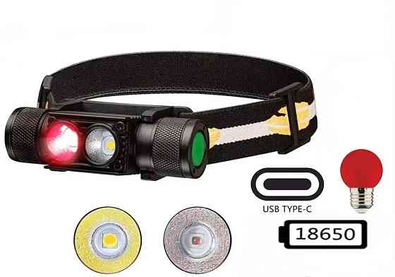 Налобный фонарь Sololandor (белый + красный свет) без аккумулятора Винница