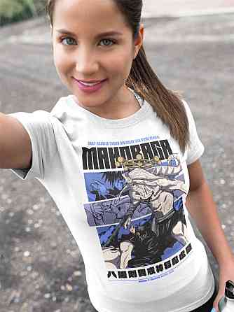 Футболка аниме Магическая битва оверсайз (S/M/L) Черний AnimeJ0046 Днепр