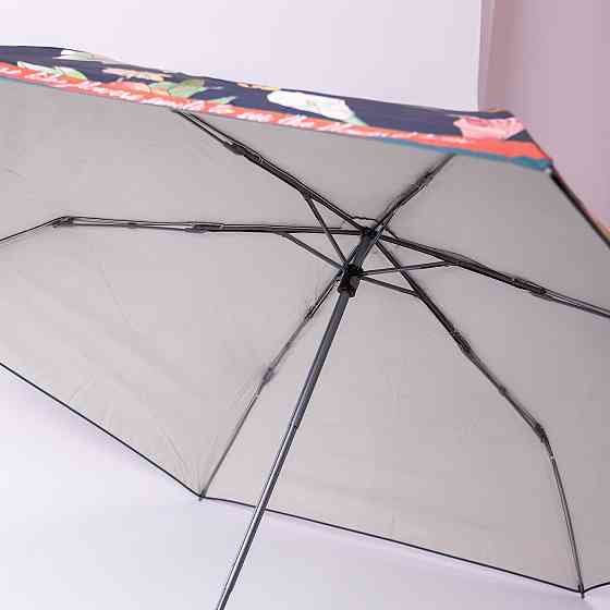 Yiwu Парасолька механічна елегантна з принтом міцна надійна з поліестеру діаметр 99 см Чорний H Коломия