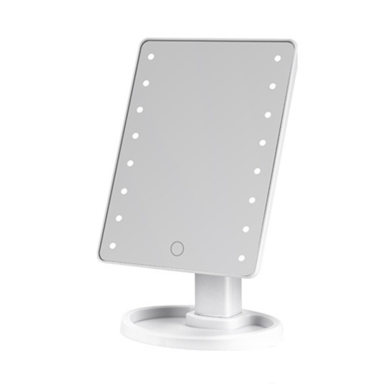 Yiwu Дзеркало косметичне 21х16 см 16 LED Чорне HP-10-3AW Коломыя