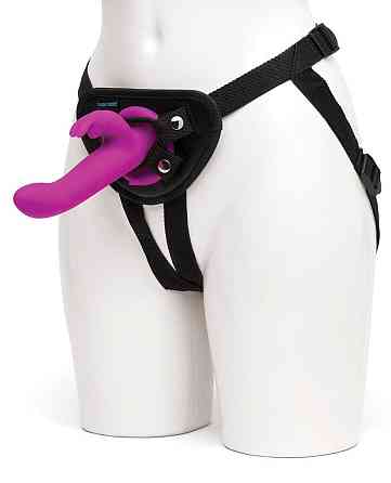 Страпон -кролик с вибрацией и трусиками Happy Rabbit Rechargeable Vibrating Strap-On Harness Set Sex Aura Киев