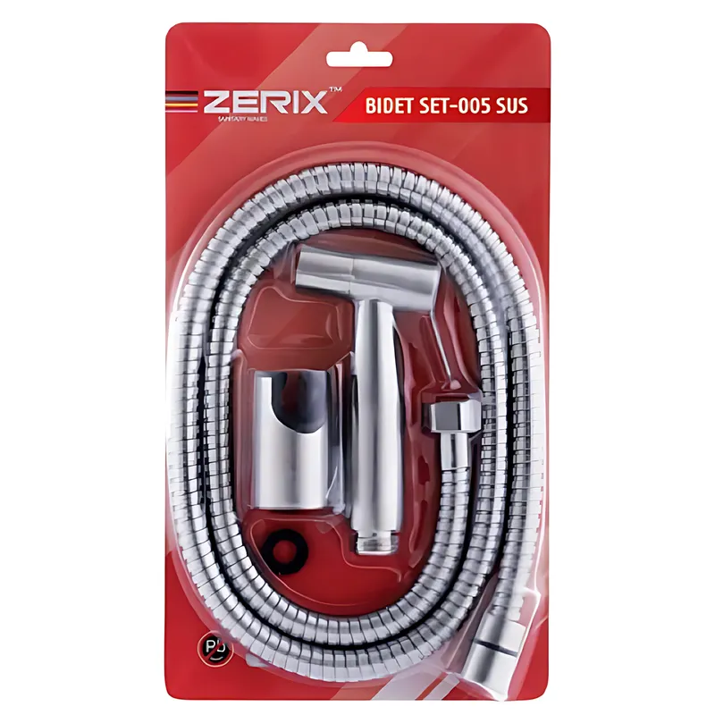 Набір для гігієнічного душу Zerix BIDET SET-005.SUS з нержавіючої сталі SUS304 упаковка блістер (ZX5860) Київ - фото 1