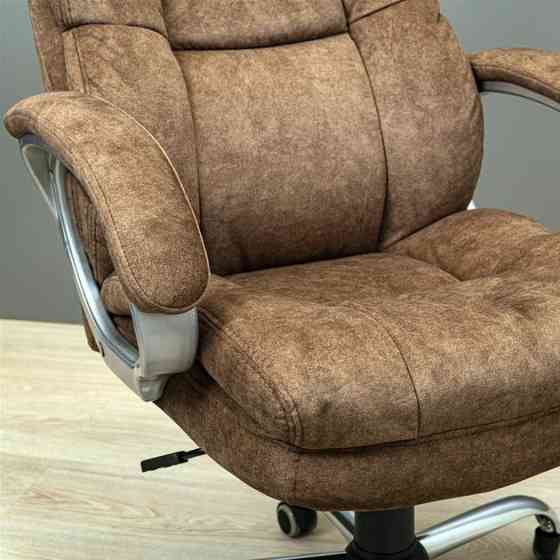 Офісне крісло керівника ManhattanDesign Хром AnyFix М-2 Brown (Прогумовані колеса) Днепр