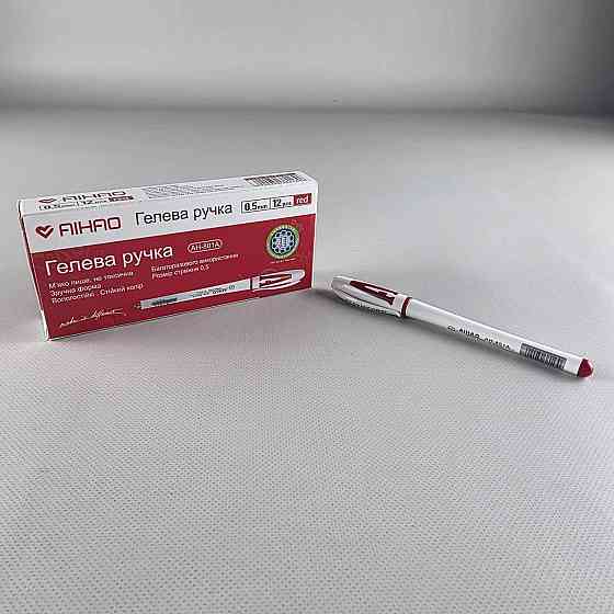 Гелева ручка червона тм Aihao AH-801 А (5 шт.) Харків