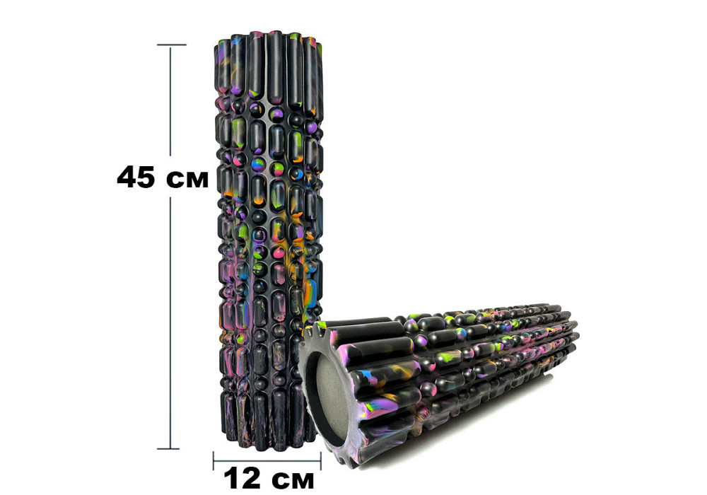 Масажний ролик EasyFit Morze 45 см Чорний Коломия - фото 1