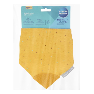 Слюнявчик Canpol babies с прорезывателем – желтый (26/902_yel) Винница - изображение 4