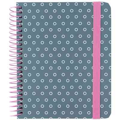 Блокнот Axent на спіралі В6 120 аркушів, клітинка, тверда обкладинка, сірий (8461-2-A) Вінниця