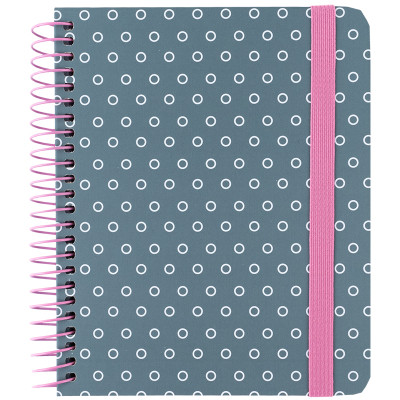 Блокнот Axent на спіралі В6 120 аркушів, клітинка, тверда обкладинка, сірий (8461-2-A) Вінниця - фото 1