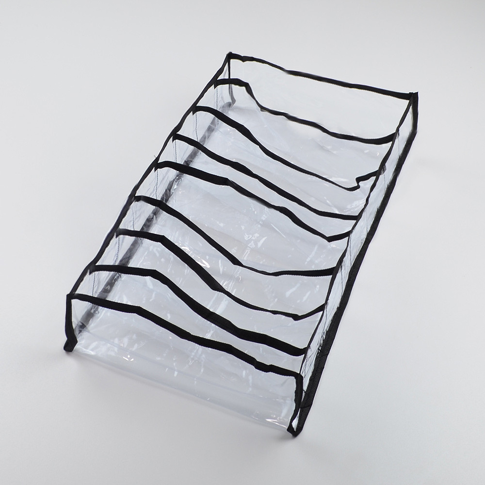 Прозрачный органайзер для трусиков и носков 8 ячеек L Pvh-L-black (Чёрный) Сумы - изображение 3