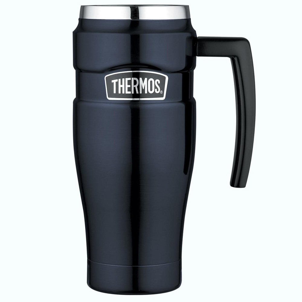Термокружка с Ручкой 470 мл Thermos "Stainless King Travel Mug" (160030) Midnight Blue Нововолинськ - фото 1