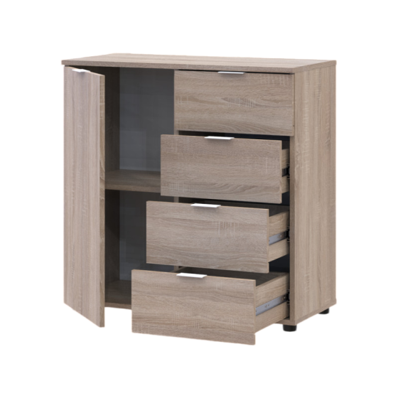Комод Doros Рон 1 1 фасад 4 шухляди Дуб сонома 80х38х81 (41516294) (DRS-012176) Львів