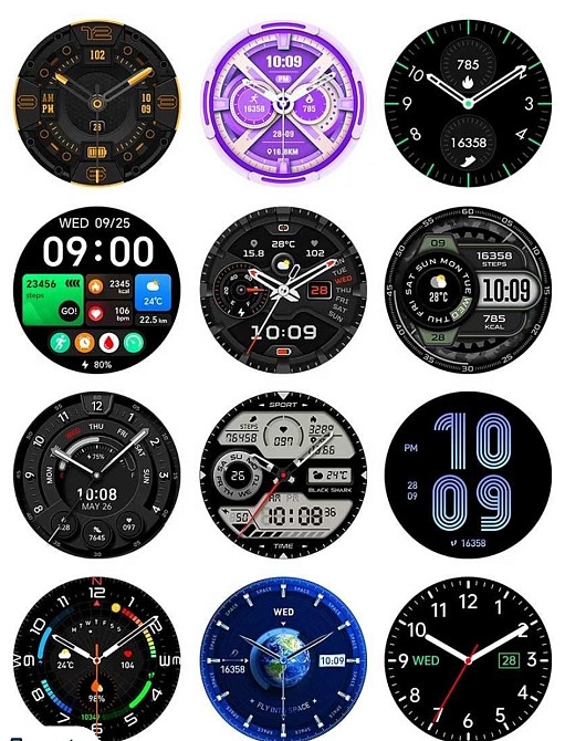 Black Shark GS3 Sport Smart Watch Global Version (Mist, Lava Black) Харків - фото 3