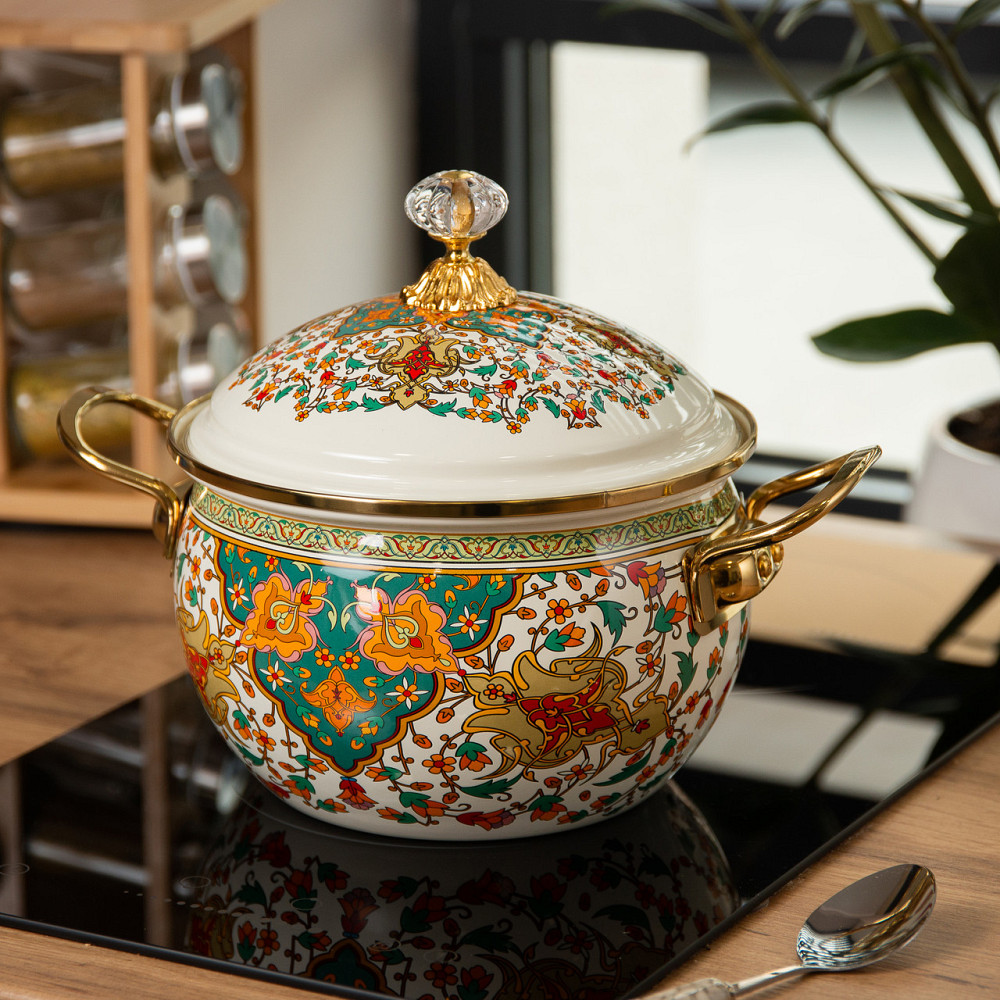 Yiwu Емальована каструля об'ємом 4 літри для газових та електричних плит HP-2-115 Коломия - фото 6