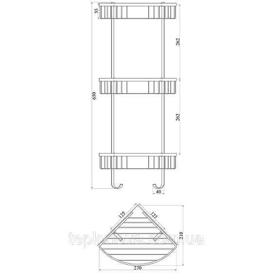 Полка тройная угловая TOPAZ 4134 Черновцы