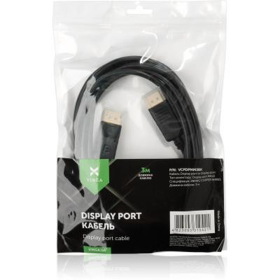 Кабель мультимедийный DisplayPort M to DisplayPort M 1.8m Vinga (VCPDP1.8BK) Винница - изображение 4