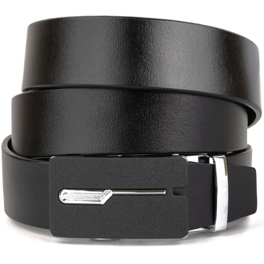 Ремень мужской с матовой пряжкой Черный (Vintage) Киев - изображение 5