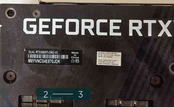 Відеокарта: ASUS RTX 3060Ti Dual OC Edition V2 LHR 8Gb. Київ