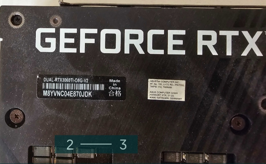 Видеокарта: ASUS RTX 3060Ti Dual OC Edition V2 LHR 8Gb. Киев - изображение 1