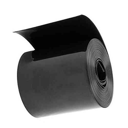 Термоусадочная трубка ПВХ 130x0.15 мм, длина 1 м, черная защита, изоляция и антикоррозийная защита проводов Киев