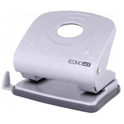 Діркопробивач Economix з лінійкою 30 аркушів Срібний (E40132) Вінниця