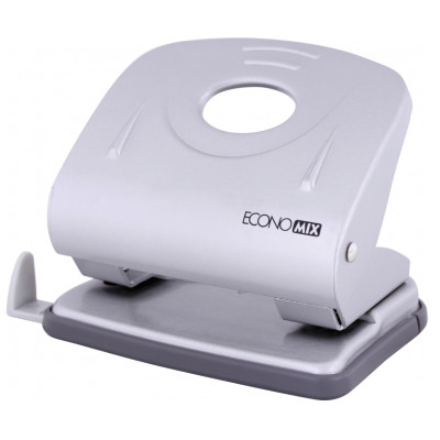 Діркопробивач Economix з лінійкою 30 аркушів Срібний (E40132) Вінниця - фото 1