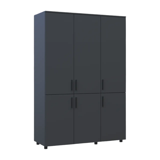 Шафа для одягу Doros Торн Антрацит 3 ДСП (полиці) 135х51.6х200 (DRS-012082) Дніпро