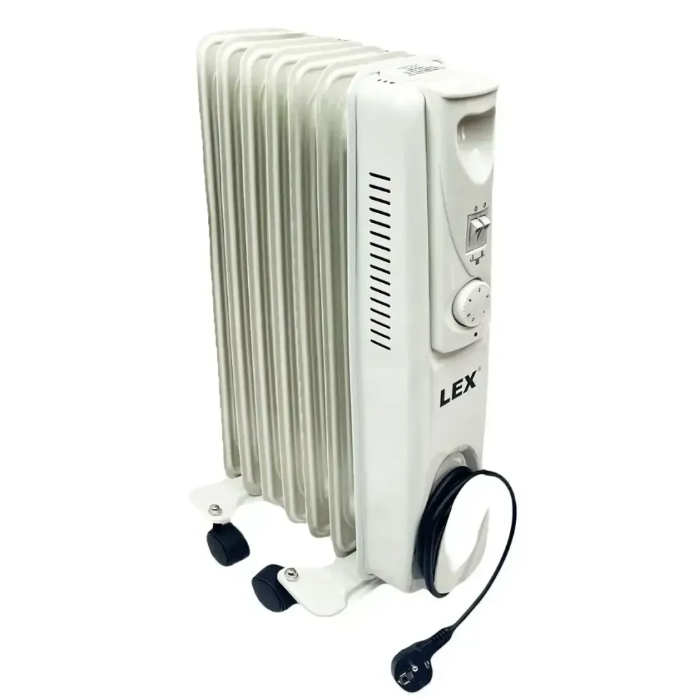Обогреватель масляный LEX LXHY-15G1 - 7 ребер, 1500 Вт, безопасный, Чехия Львов - изображение 2