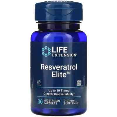 Вітамінно-мінеральний комплекс Life Extension Ресвератрол, Resveratrol Elite, 30 вегетаріанських капсул (LEX-22106) Вінниця
