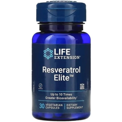 Вітамінно-мінеральний комплекс Life Extension Ресвератрол, Resveratrol Elite, 30 вегетаріанських капсул (LEX-22106) Вінниця - фото 1