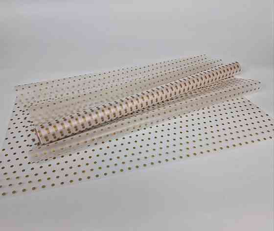 Плівка флориста матова для квітів (57) (h600) Горох Дрібний No 9 Золотий (1 шт.) Харків