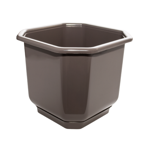 Вазон Дама з підставкою 28*28см капучіно Алеана Житомир - фото 1