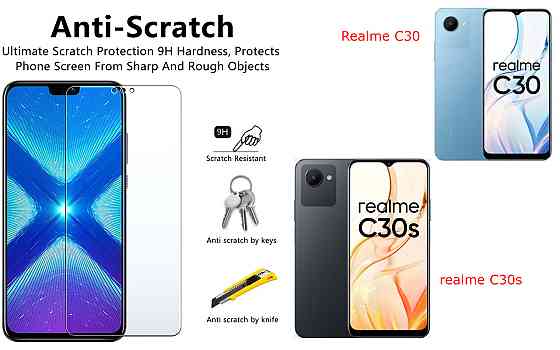 Защитное стекло NeoGlass для Realme C30, realme C30s – ультрапрозрачное и устойчивое Киев