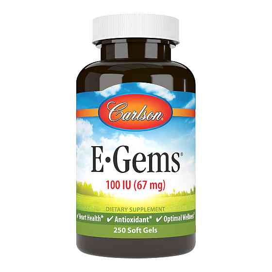 E-Gems, 67 mg (100 IU), 250 Softgels Луцьк